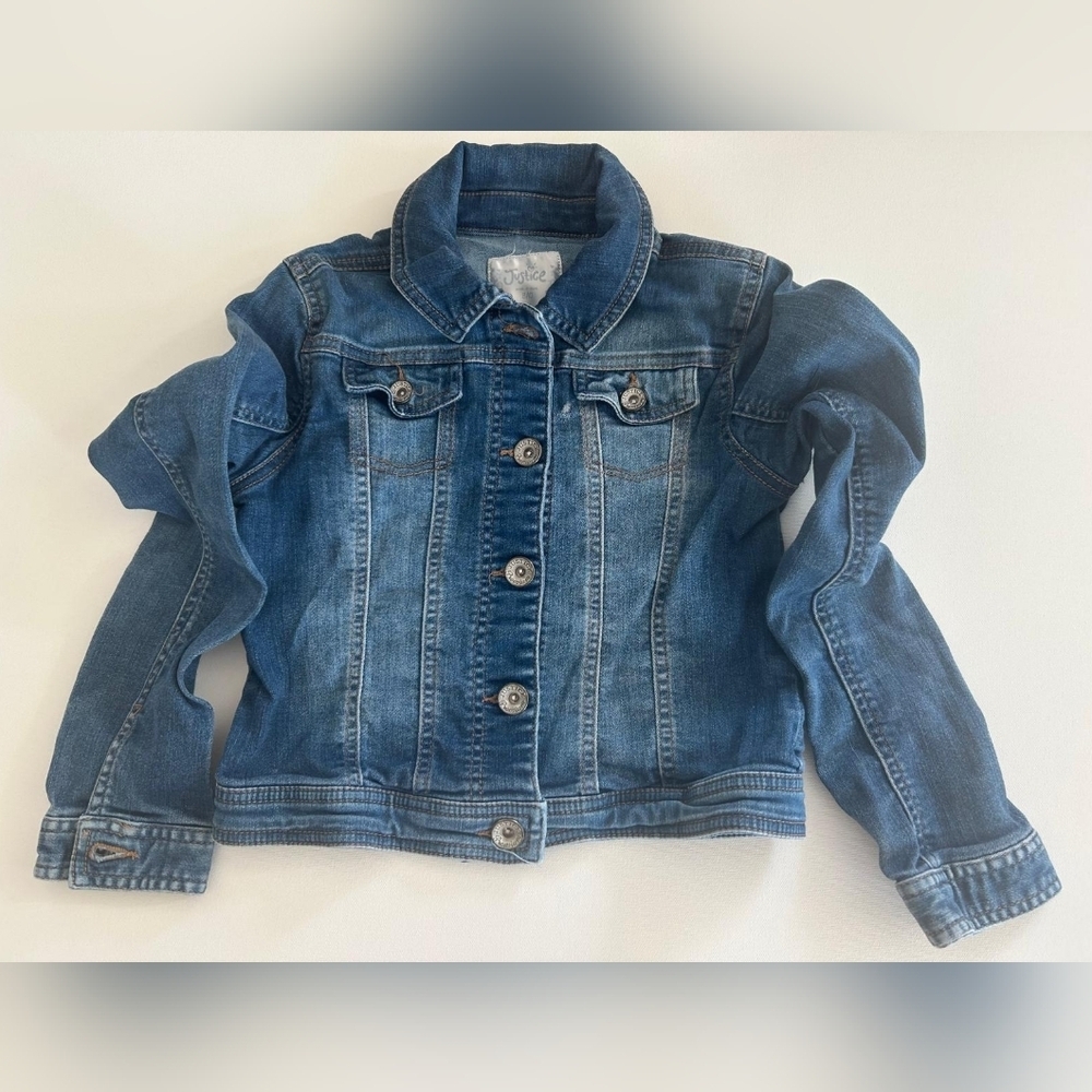 Justice Blue Denim Jean Jacket Kids Size 8-10